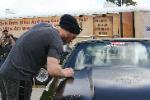 Ryan Hurst, Opie from Sons of Anarchy signing the hood